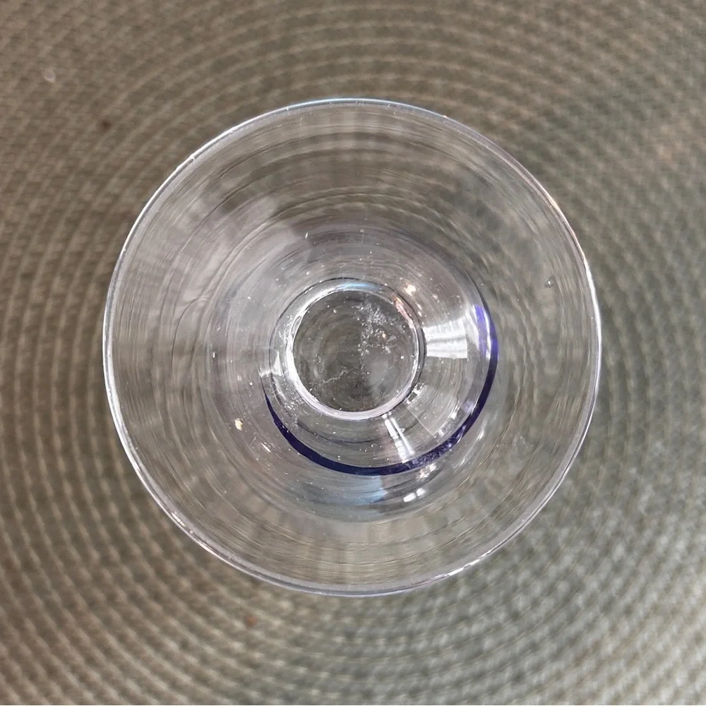 Pier 1 Swirline Cobalt Blue Iced Tea Water Glass 14 ounce in Pristine Condition
